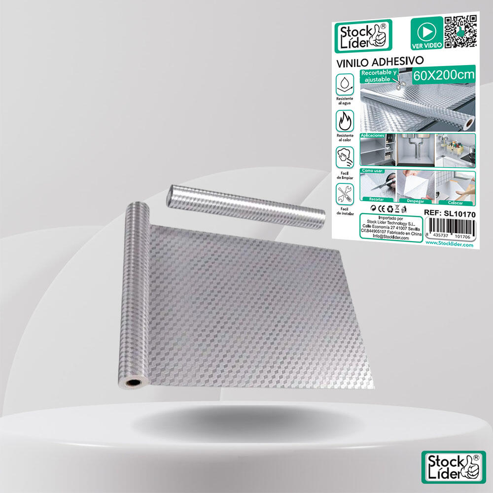 3 Rollo de Vinilo Adhesivo impermeable y resistente a la humedad 60x200 cm