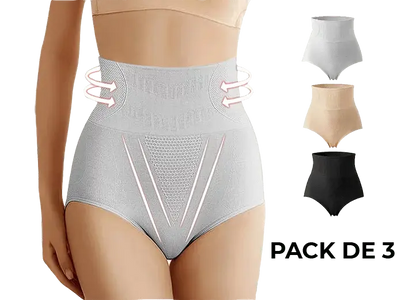 Pack de 3 Bragas Faja moldeadora push up colores aleatorios