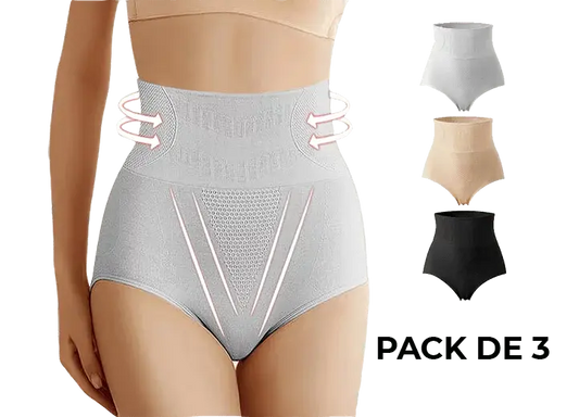 Pack de 3 Bragas Faja moldeadora push up colores aleatorios